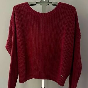 Hollister Open Back Twist Knit Sweater